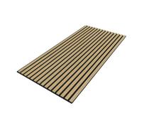 Panneau acoustique mural d'intérieur 60x120 cm en MDF sur feutre polyester, décor chêne blanc, 0,72 m2 (SATAKUPANWOT612)