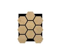 Panneau acoustique mural d'intérieur 62x76 cm en MDF sur feutre polyester, décor chêne clair, 0,47 m2 (SATAKUPANLOTHEX)
