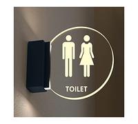 Panneau acrylique for toilettes hommes et femmes, montage mural, rond(C)
