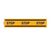 Panneau adhésif - STOP - 1m longueur - Jaune/noir - PVC - Signalétique