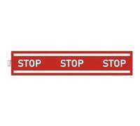 Panneau adhésif - STOP - 1m longueur - Rouge/blanc - PVC - Signalétique
