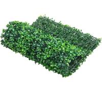 Panneau artificiel en buis 24" X 16" UV 24 pièces Panneaux muraux en buis pour haie Toile de fond en gazon artificiel Mur en gazon vert de 4 cm, fausse haie pour décoration Clôture d'intimité Intérieu