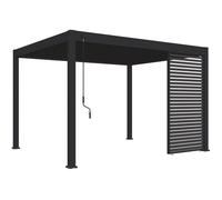 Panneau brise-vue - OMBREA - Ventelles horizontales - 1,3 m - Aluminium - Anthracite
