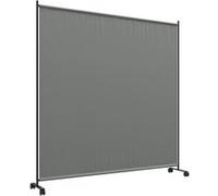 Paravent extérieur - Outsunny - sur roulettes - opaque - autoportant - pour le jardin, terrasse, balcon - 183 x 30 x 181 cm - gris