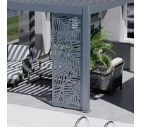 Panneau brise-vue - ventelles horizontales - 1M - Ombréa - Anthracite ventelles finition bois