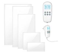 Panneau chauffant infrarouge en graphène - Chauffage mural - IP54 - Silencieux - Économe en énergie - Thermostat - Minuterie - 350 W