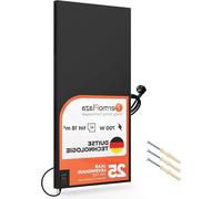 Panneau chauffant infrarouge mural de 700 W, radiateur électrique de couleur noire, pour chauffer une pièce jusqu'à 18 m²