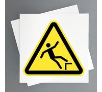 Panneau Chute de Differents Niveaux Pack de 2 ud 19x19 cm Signal Avertissement Risque de Chutes - Securite Industrielle et EPI (Risque de Chute)