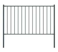 vidaXL Panneau de clôture poteau Acier enduit poudre 1,7x1,25 m Anthracite
