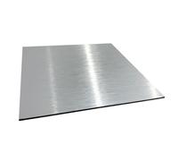 Panneau Composite Aluminium Brossé épaisseur 2 mm. Plaque alu avec au Centre un Polyéthylène (PVC) - 10 x 60 cm (100 x 600 mm)