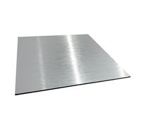 Panneau Composite Aluminium Brossé épaisseur 2 mm. Plaque alu avec au Centre un Polyéthylène (PVC) - 30 x 50 cm (300 x 500 mm)