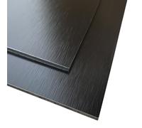 Panneau Composite Aluminium Brossé Noir et Cuivre Reversible 3mm 100 x 800 mm