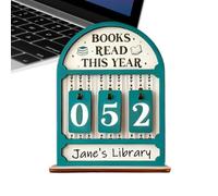 Panneau Compteur de Livres Ornement de Bibliothèque en Bois pour Table