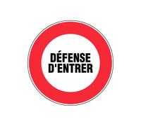 Panneau d’interdiction rond 300mm Défense d entrer NOVAP 4061160