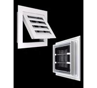 Panneau d'accès à persiennes avec aération et interrupteur à bouton-poussoir pour plafond en cloison sèche - Écran anti-vermine amovible pour une circulation d'air et une ventilation optimales