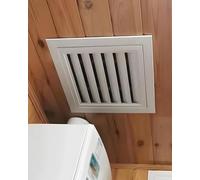 Panneau d'accès à persiennes avec filtre en aluminium - Grille de retour d'air pour montage mural et plafond - 35,6 x 66 cm - Porte d'inspection de grenier pour cloison sèche et solution de flux d'air
