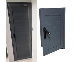 Panneau d'accès arrière verrouillable en aluminium, tailles 30 x 30, 30 x 60, 40 x 60, 50 x 50, 60 x 60 cm, idéal pour boîte de compteur, électrique et couvercle de boîte à fusibles (gris, 40 x 80 cm)