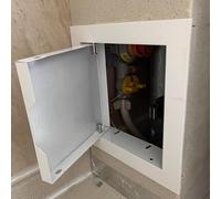 Panneau d'accès de plomberie en métal 14x14 28x28 pouces Porte d'inspection pour cloisons sèches plafond, trappe murale blanche pour câble de câblage, couvercle de boîte à fusibles(8x8in/20x20cm)