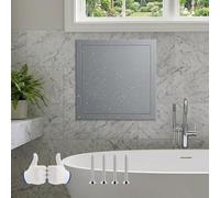 Panneau d'accès en aluminium 600 x 600 mm - Trappe d'inspection magique à pousser pour plaque de plâtre, couverture murale idéale pour loft, plafond, salle de bain et cuisine (finition grise)