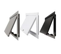 Panneau d'accès for cloisons sèches, couvercle métallique encastré, boîte facile à installer, porte verrouillable en alliage d'aluminium, for murs/plafonds/sols(Gray,25x45cm)