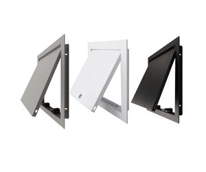 Panneau d'accès for cloisons sèches, couvercle métallique encastré, boîte facile à installer, porte verrouillable en alliage d'aluminium, for murs/plafonds/sols(White,30x45cm)