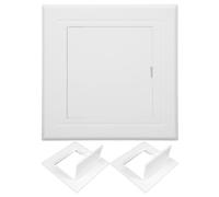 Panneau D'accès PVC Blanc à Encastrer 3 Pièces | Trappe de Service Amovible, Charnière D'ouverture, Finition Lisse, pour Boîte de Jonction et Buanderie