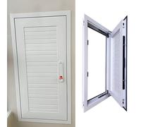 Panneau d'accès verrouillable en métal à charnière - Cadre en aluminium de 30 x 30 à 60 x 60 cm - Parfait pour compteur électrique et couvercle de boîte à fusibles (blanc, l x H : 100 x 100 cm)