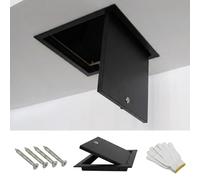 Panneau d'accès verrouillable pour plafonds à cloison sèche, 150 x 150 à 600 x 600 mm, trappe d'inspection en métal robuste, blanc/noir, idéal pour la rénovation de la maison et l'accès à la plomberie