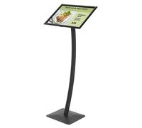 Panneau d'affichage A3, autoportant, en aluminium, de couleur noire, hauteur 115 cm