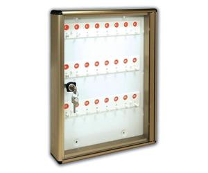 Panneau d'affichage en aluminium avec porte-clés à 24 crochets, L30 x P5 x H40 cm, pour bureau ou copropriété