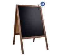 Panneau d'affichage en ardoise et bois Classic M (60 x 100 cm) - marron