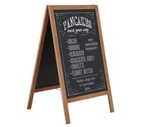 Panneau d'affichage pour trottoir en bois, résistant aux intempéries, avec tableau effaçable à sec magnétique, dimensions 54 x 95 cm