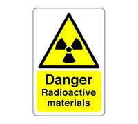 Panneau « Danger Radiation Materials » - Produits chimiques, corrosifs, toxiques, avertissement - Autocollant à haute adhérence (300 mm x 200 mm) Distance de vision à moins de 7 m.