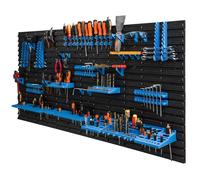 Mur d'outils 154 x 78 cm Étagère d'atelier Support d'outils BLEU Garage plastique Mur d'atelier