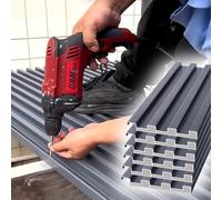 Panneau de bardage coupe-vent avec remplissage en polycarbonate, panneaux toiture métalliques toutes saisons for pergola jardin(1.4m/4.6ft)