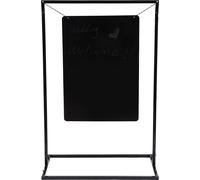 Panneau de bienvenue support métallique fer arc 110*75cm mariage anniversaire fête fond accessoires décoration (noir)