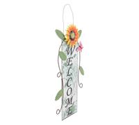 Panneau de Bienvenue Tournesol en Fer Jaune Décoratif Chic | Art Mural Suspendu, Style Jardin Simulé, pour Salon et Jardin, Ne Se Déforme Pas Facilement