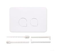 Panneau de bouton de chasse d'eau robuste pour Geberit Up300 Up320 Units Plus toutes les séries 01 10 20 21 30 50 60 Noir Kit de couvercle de chasse d'eau (blanc)