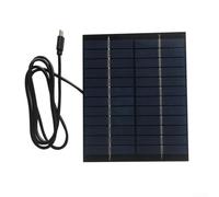 Panneau de charge solaire 12 V 2 W avec port de type C, convertisseur de lumière du soleil polycristalline efficace pour caméra de sécurité sans fil, solution d'énergie extérieure compacte