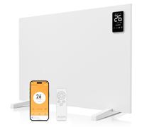 Panneau de chauffage infrarouge Brandson, 450 W, avec contrôle via application, panneau infrarouge intelligent avec télécommande, compatible Tuya et Alexa, minuterie 1-24 heures, écran LED, fixation m
