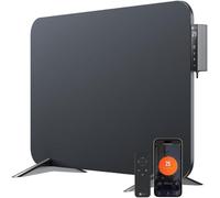 Panneau de chauffage infrarouge de 450 watts avec thermostat intelligent, Wi-Fi et application – pour fixation murale ou utilisation comme appareil de chauffage sur pied, idéal pour les petits espaces