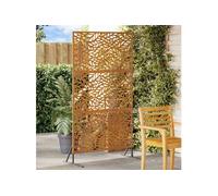 Panneau de clôture en acier corten avec motif de feuilles | Grand design moderne, fait pour durer, parfait pour les 868562