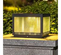 Panneau de clôture étanche à énergie solaire pour jardin, paysage, terrasse, pilier décoratif (30 cm)