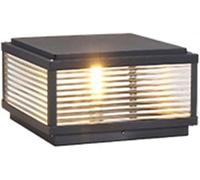 Panneau de clôture - Lumière solaire étanche - Pour jardin, paysage, terrasse, pilier décoratif (25 cm)