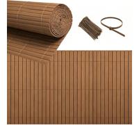 Panneau De Clôture Texturé À 3 Nervures, Écran De Clôture | Brise-vue Robuste En Chlorure De Polyvinyle, For Patio, Piscine Et Jardin(Browns,140x300cm)