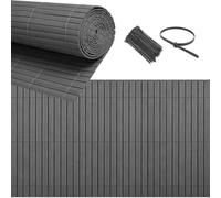 Panneau De Clôture Texturé À 3 Nervures, Écran De Clôture | Brise-vue Robuste En Chlorure De Polyvinyle, For Patio, Piscine Et Jardin(Gray,80x300cm)