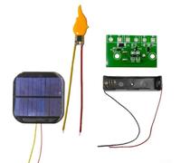 Panneau de commande solaire de flamme 3,7 V avec capteur de lumière | Capteur de lumière intégré, commutation crépusculaire automatique, scintillement réaliste, sortie 3,7 V, économie d'énergie