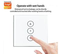 Panneau de commutateur tactile intelligent pour rideau, compatible Bluetooth, double mode, WIFI, télécommande de synchronisation, application Tuya, zéro feu, Standard européen