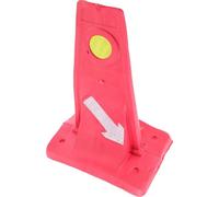 Panneau de Déviation Routière Réfléchissant EVA Rouge | Marqueur Réutilisable Haute Visibilité, Surface Lisse, Signalement des Bords de Trottoir, Zones Scolaires, Intérieur