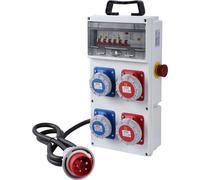 Panneau de distribution, 4 prises CEE, indice de protection IP67, câble de 1,7 m, protection différentielle